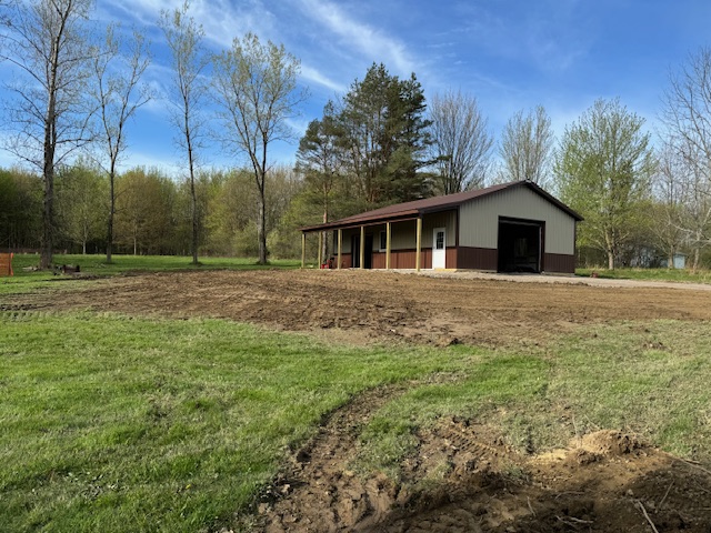 Pole barn driveway and grading